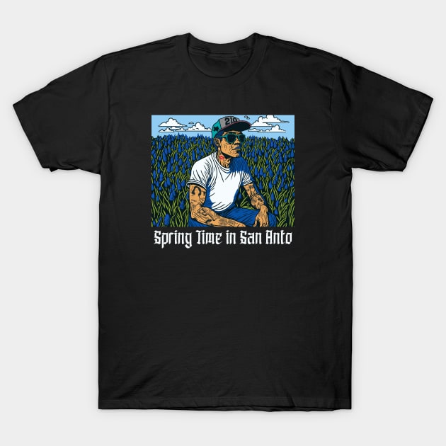 Spring Time in San Anto // Funny San Antonio Bluebonnet Meme T-Shirt by SLAG_Creative